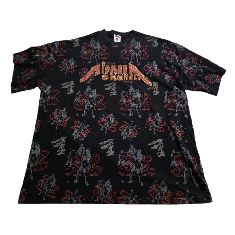 Vintage Miskeen Originals Men Shirt SZ 4X Band Silhouette Graphic Tee Tshirt